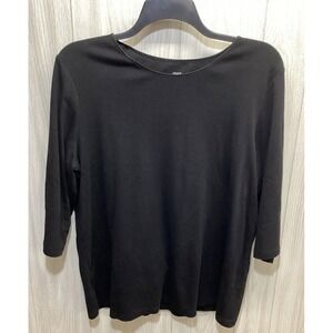 CJ BANKS Women's (Size 2X) Short Sleeve Crew Neck‎ T-Shirt 100% Cotton S14D